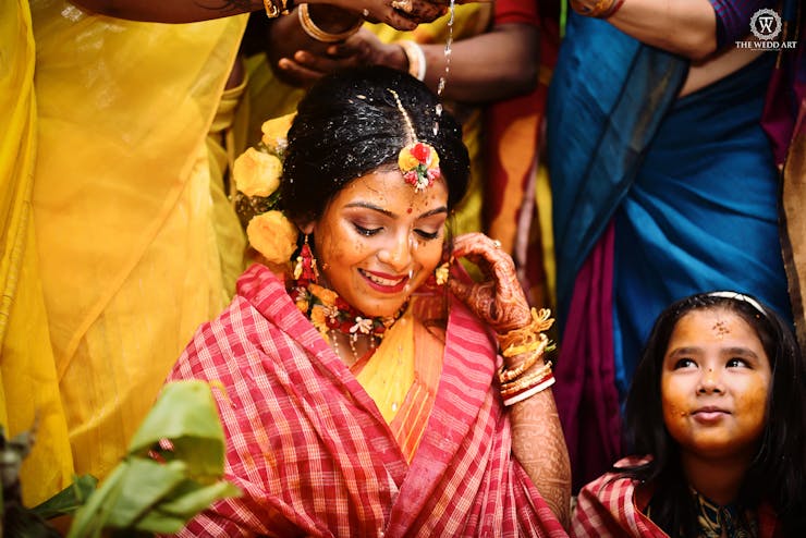 bridal haldi photography ideas