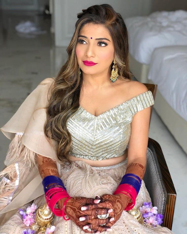 off shoulder blouse for brides