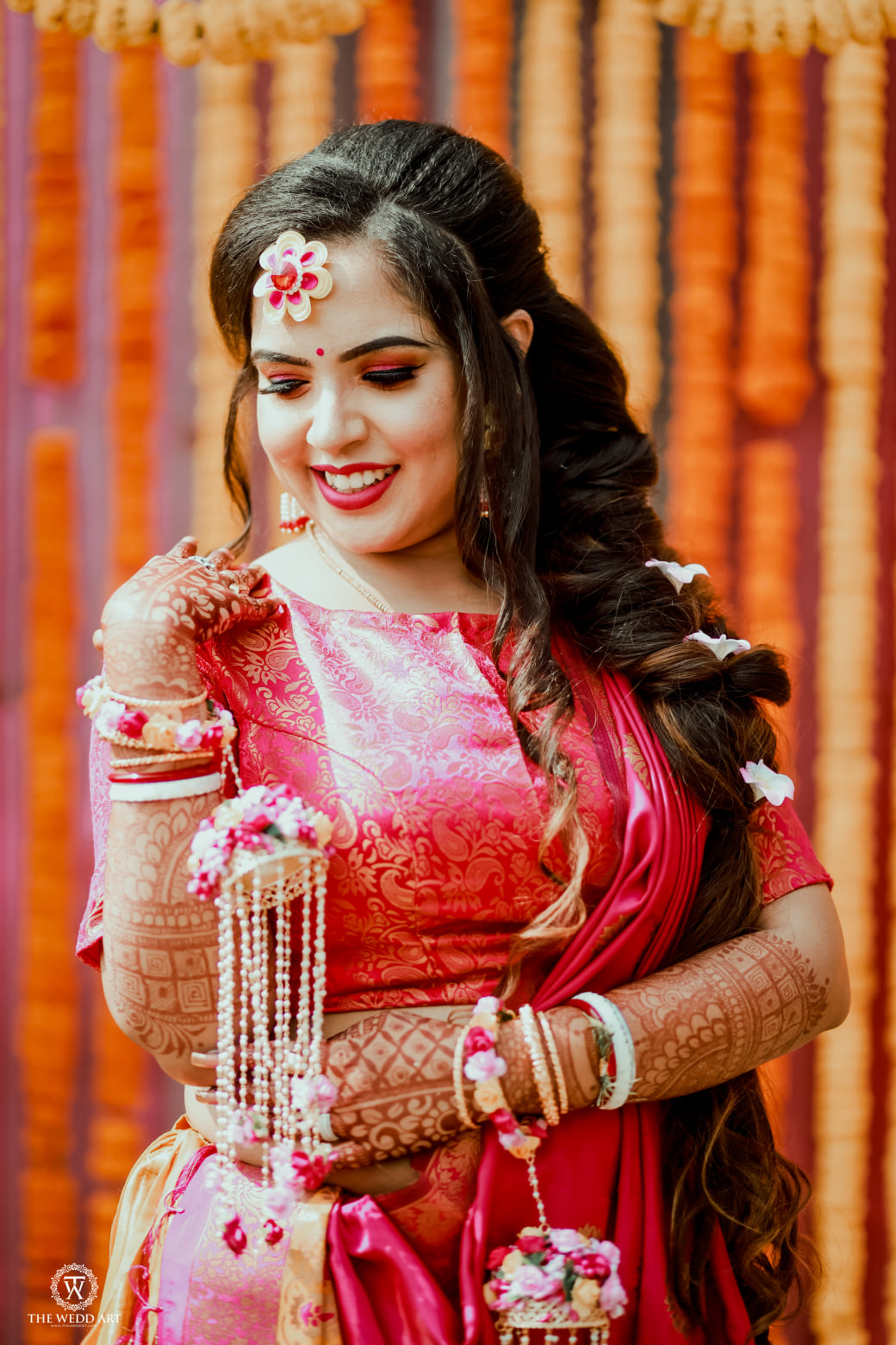 Afsha rangila - makeupartist! | Engagement hairstyle for @priyankagopi  #engagement #hairstyles #hairstyle #braids #braidstyles #braid  #braidedhairstyles #saree | Instagram