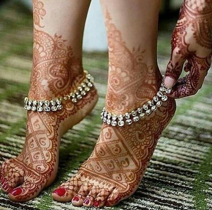 kundan payal design for brides
