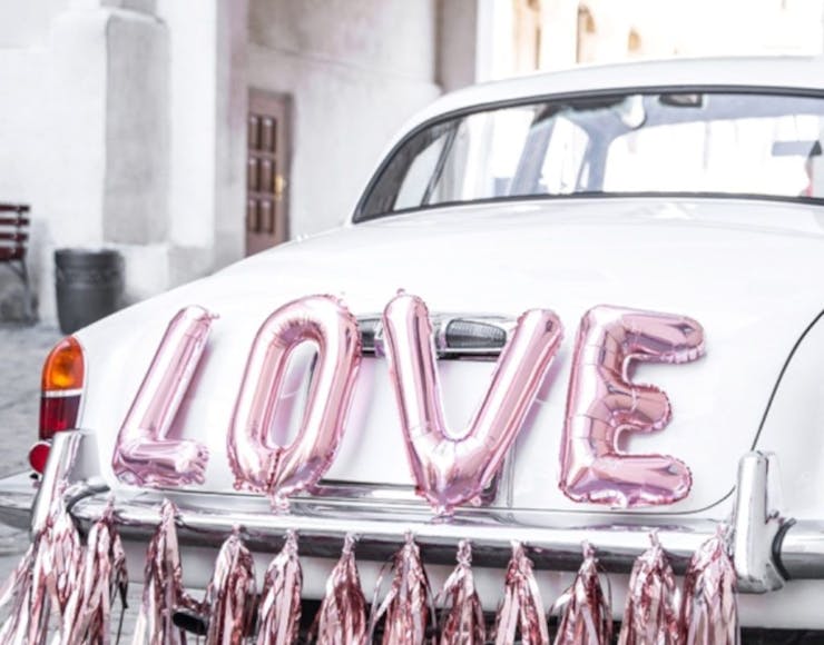 simplistic wedding car decoration ideas