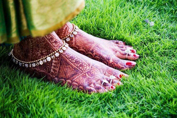 off beat payal design for brides