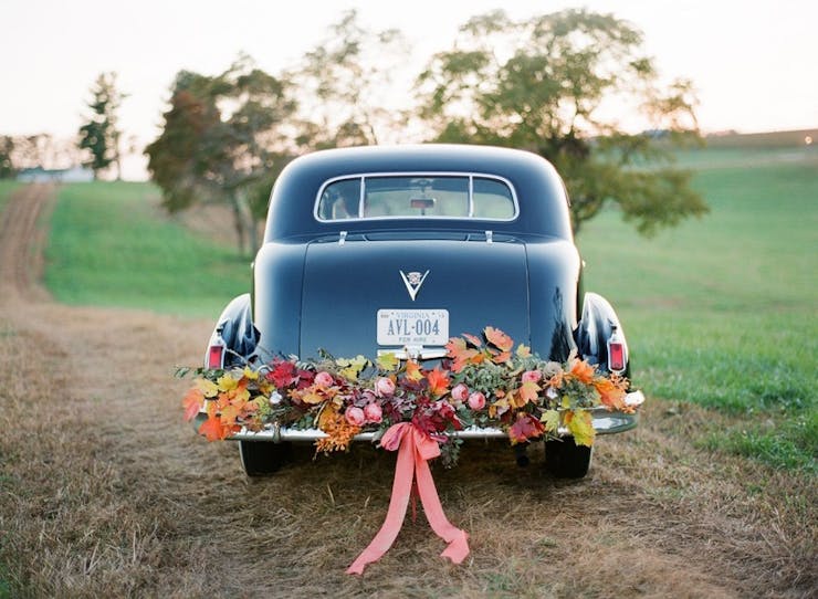 Simple Car Decoration for Wedding