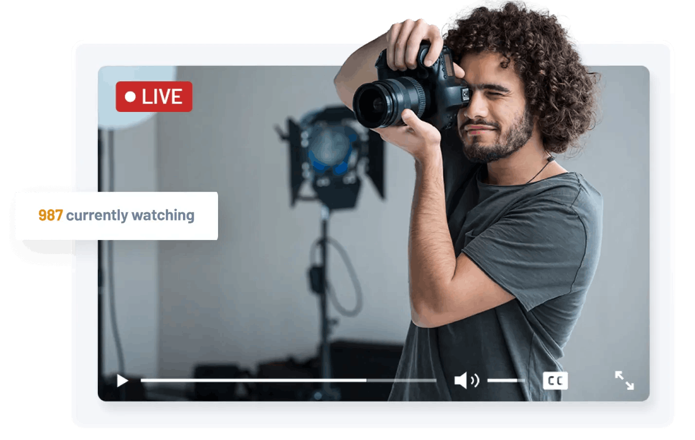 A person taking photos within a Thinkific course video