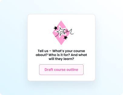 Image of draft course outline card