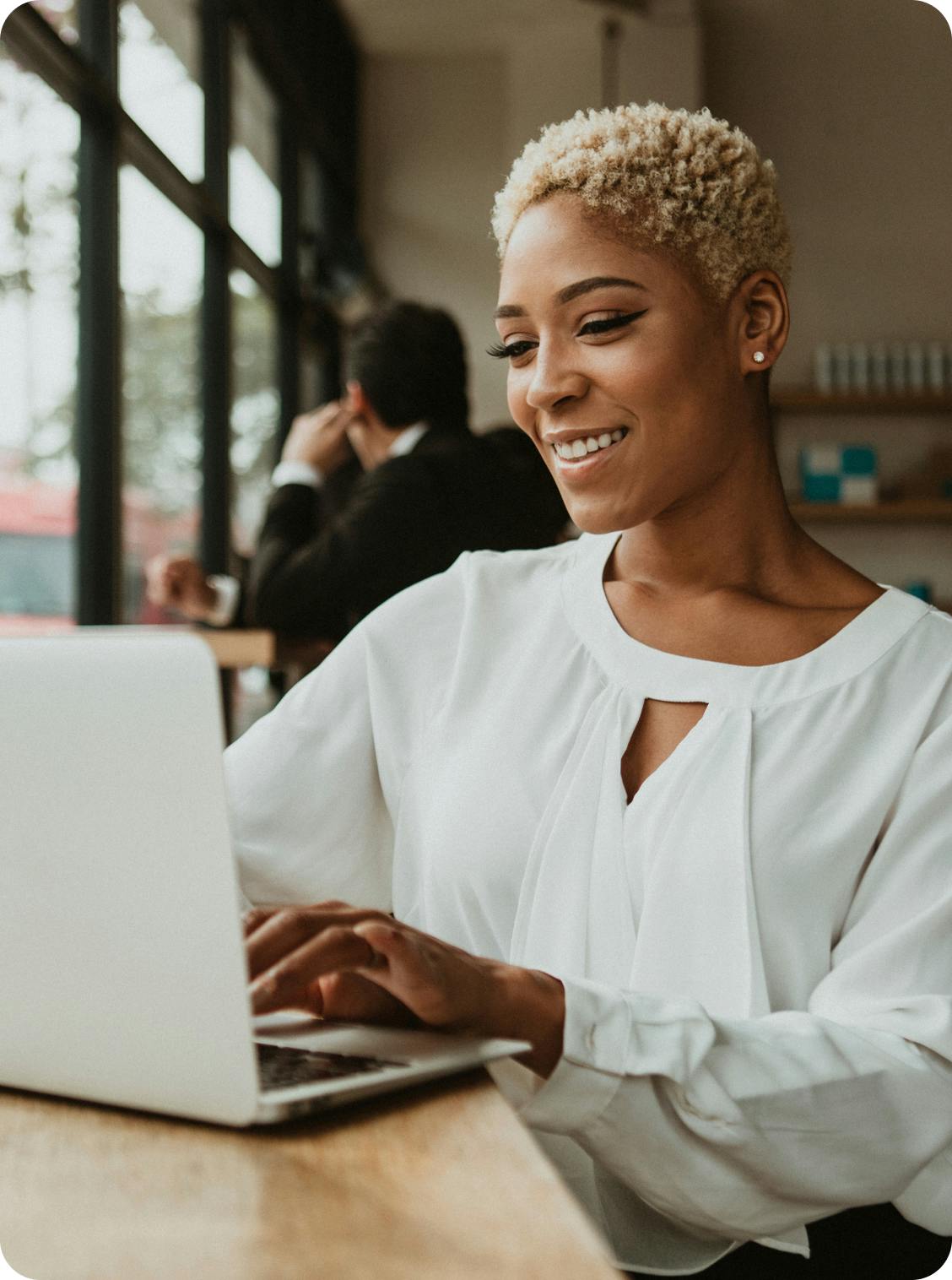 Woman working at computer