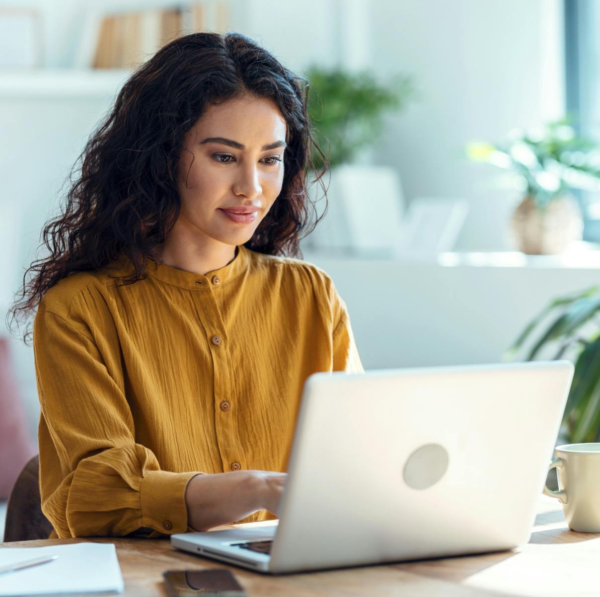 Woman Working at laptop