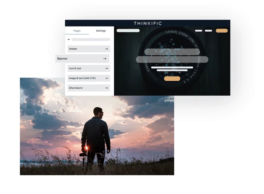 Thinkific's course screenshot