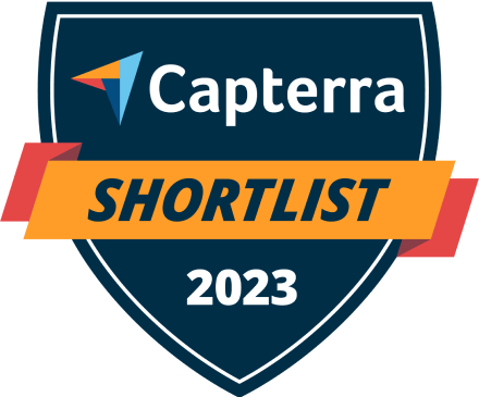 capterra shortlist 2023 badge