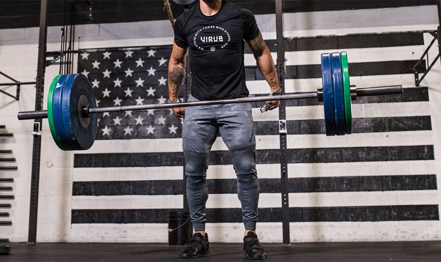 Virus customer lifting some serious weights