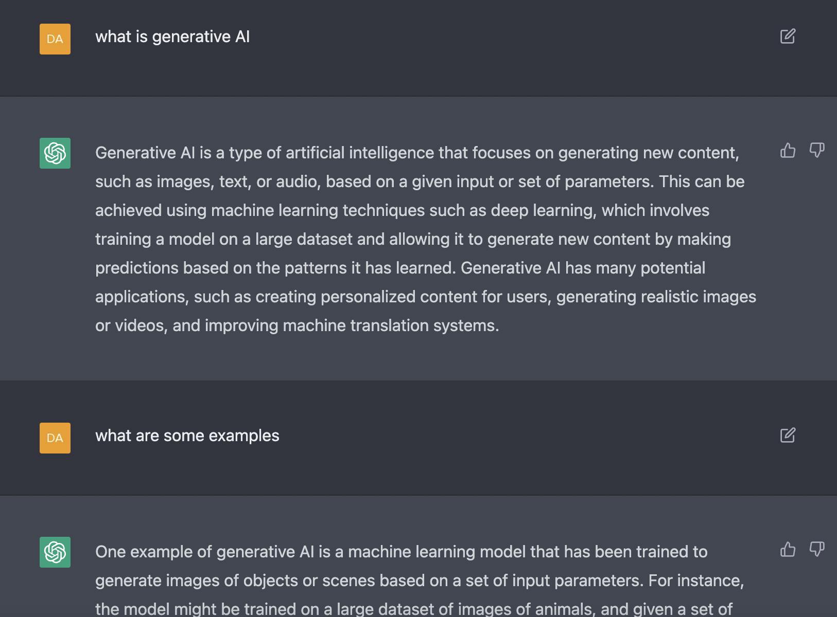 ChatGPT prompts - what is generative AI - Ange Tonge