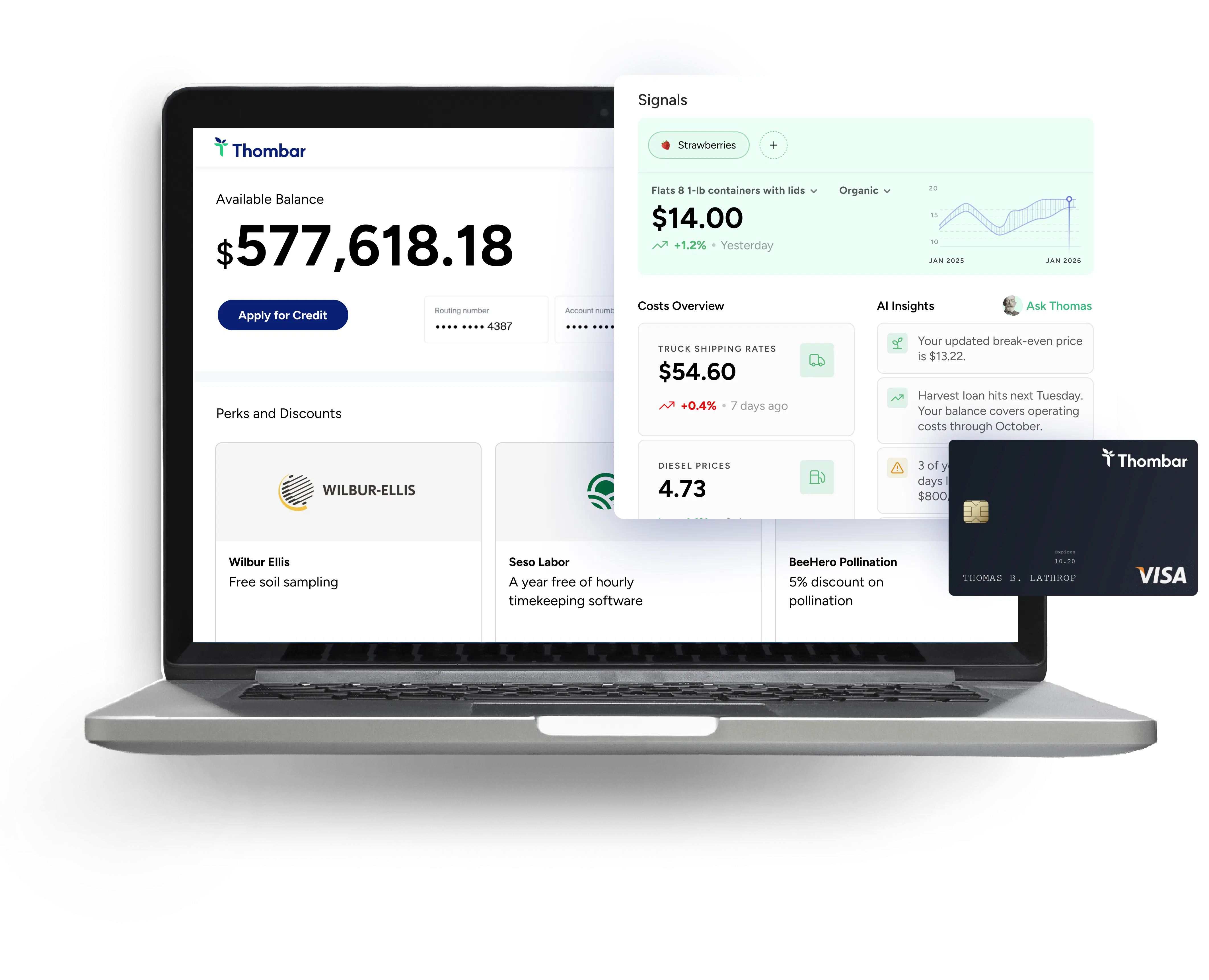 Thombar platform