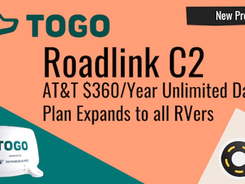 AT&amp;T $360/yr RV Unlimited Data Plan Now Available with Togo Roadlink C2