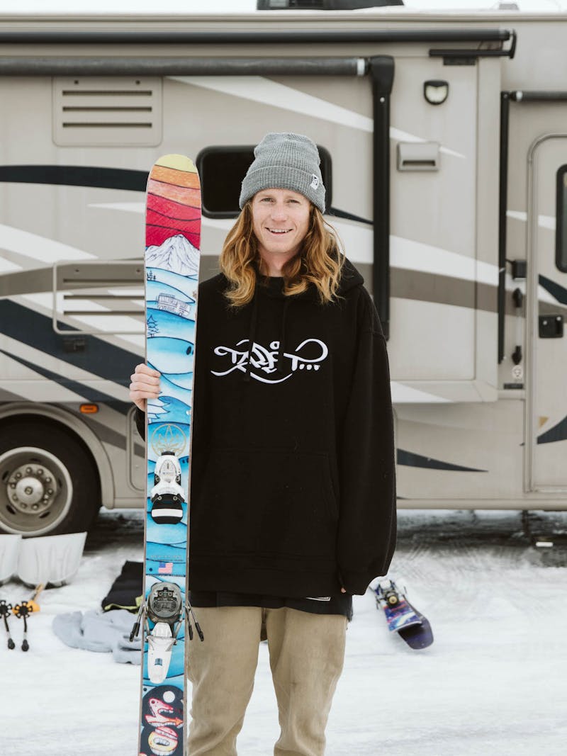 Ryan Barrick standing outside his RV.