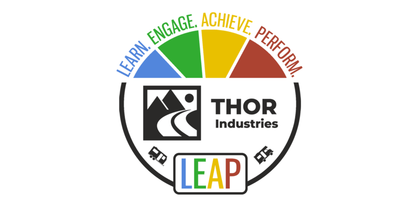 LEAP Logo which stands for learn, engage, achieve, perform