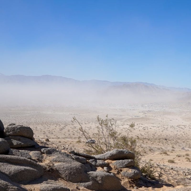 A dusty scenic view of Hammertown.