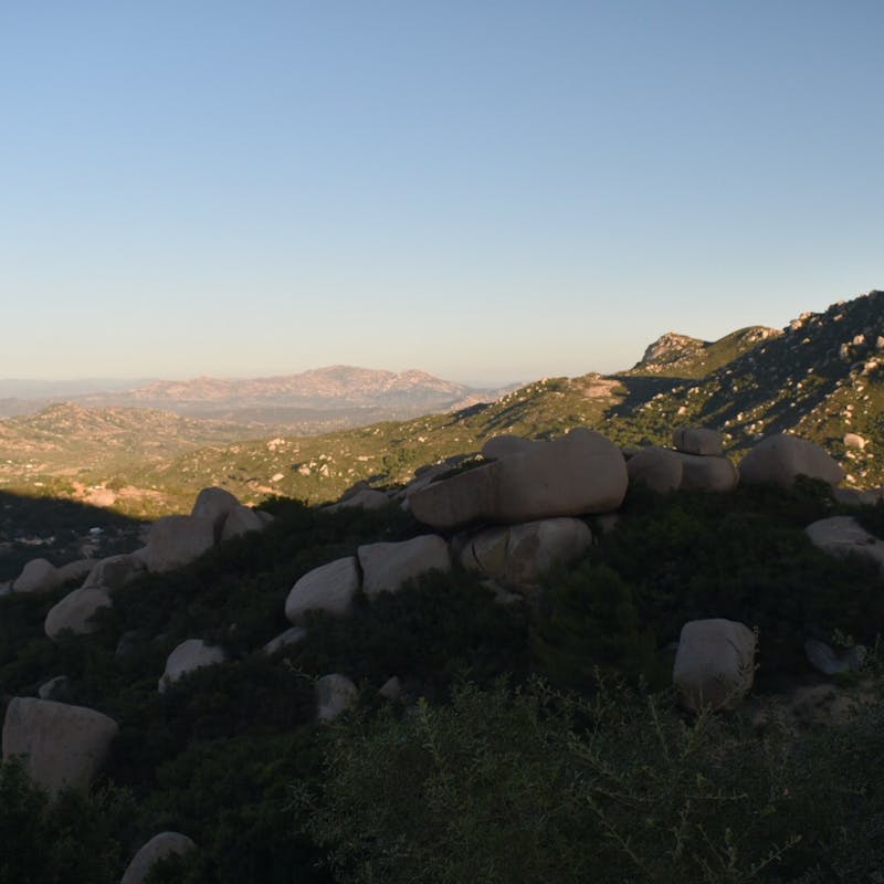 The boulders of Mount Woodson in San Diego, California