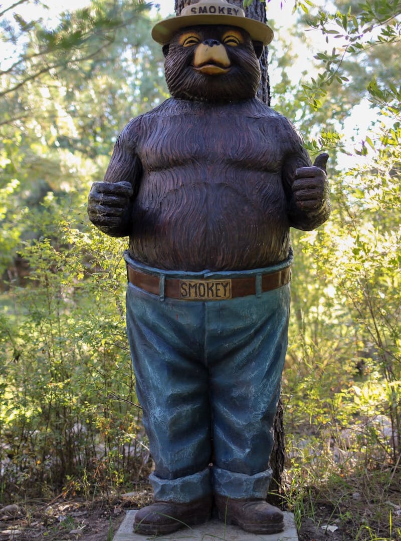 Life size statue of Smokey Bear