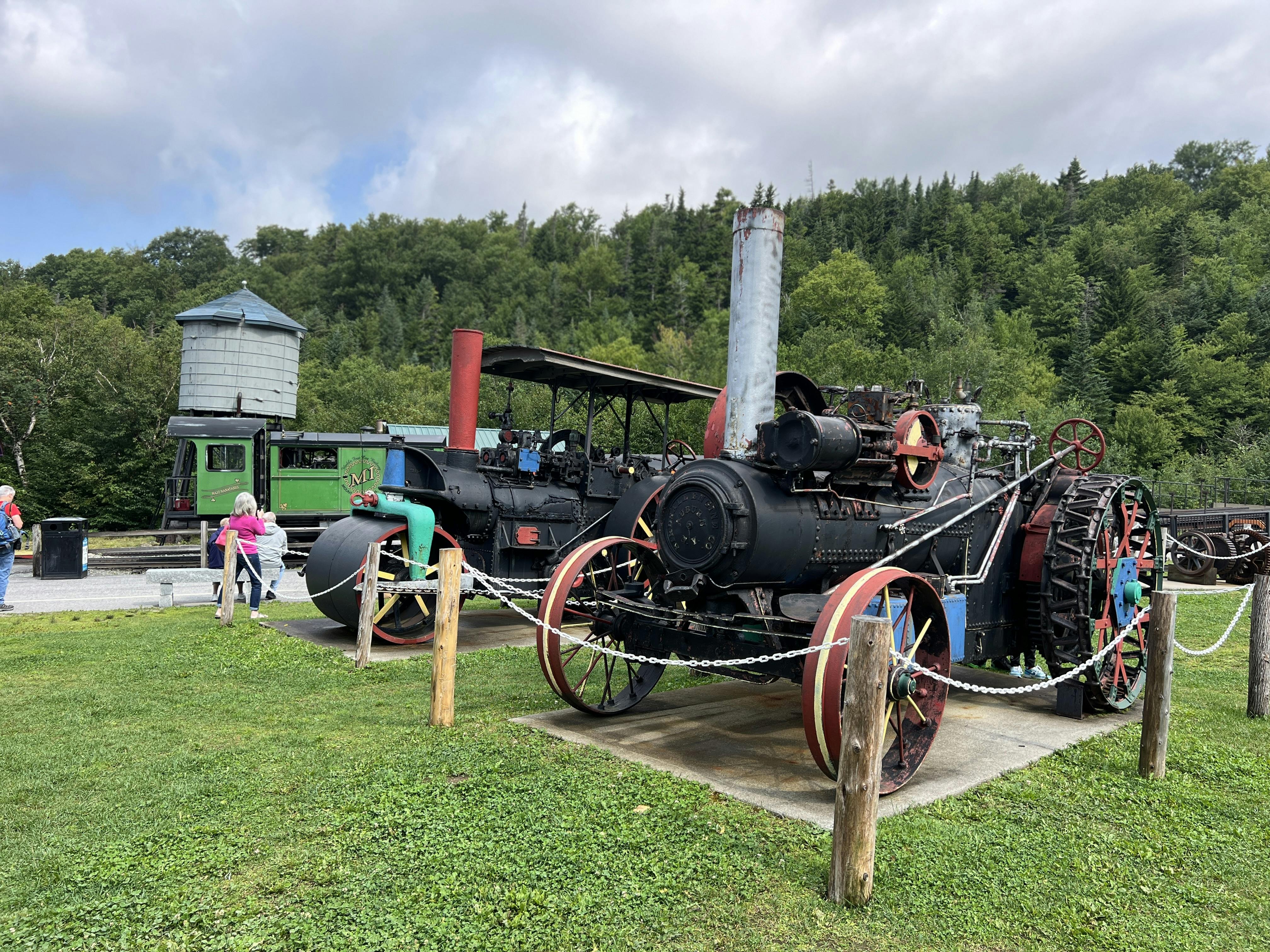 Antique steam engines at the historic Cog Railway.