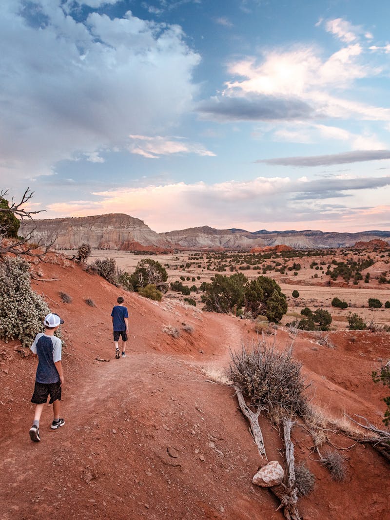 Alison Takacs kids going hiking