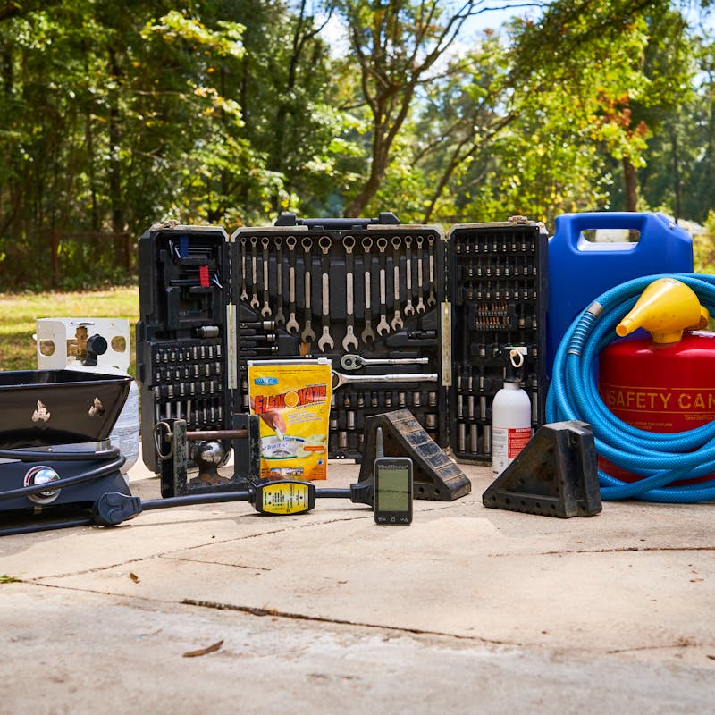 A picture of items to bering along on your RV trip