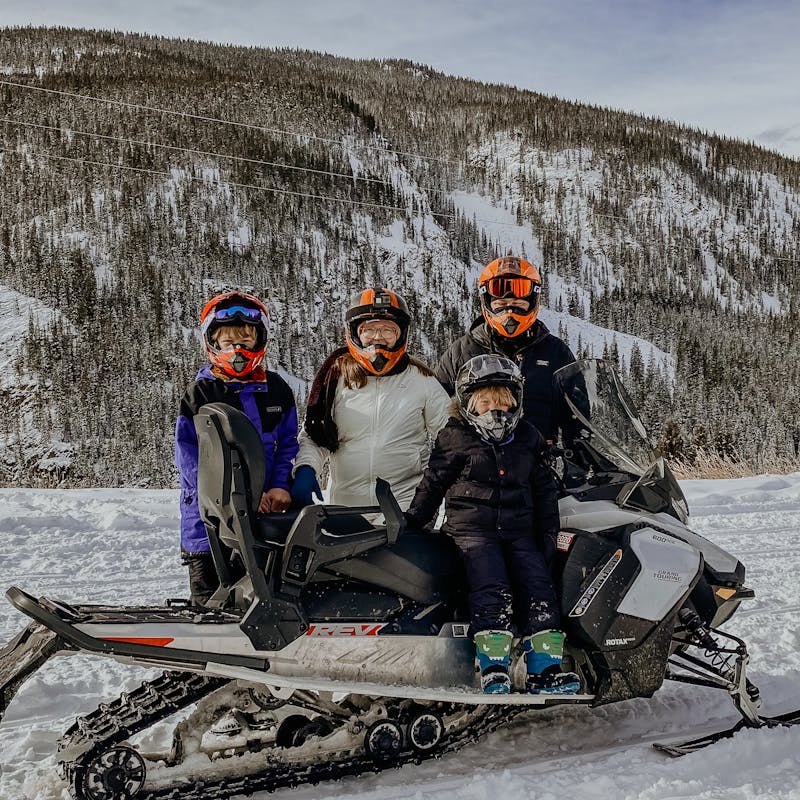 Our family loves trying new things, like snowmobile rides in the winter.
