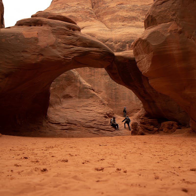 On a family hike in Arches National Park.