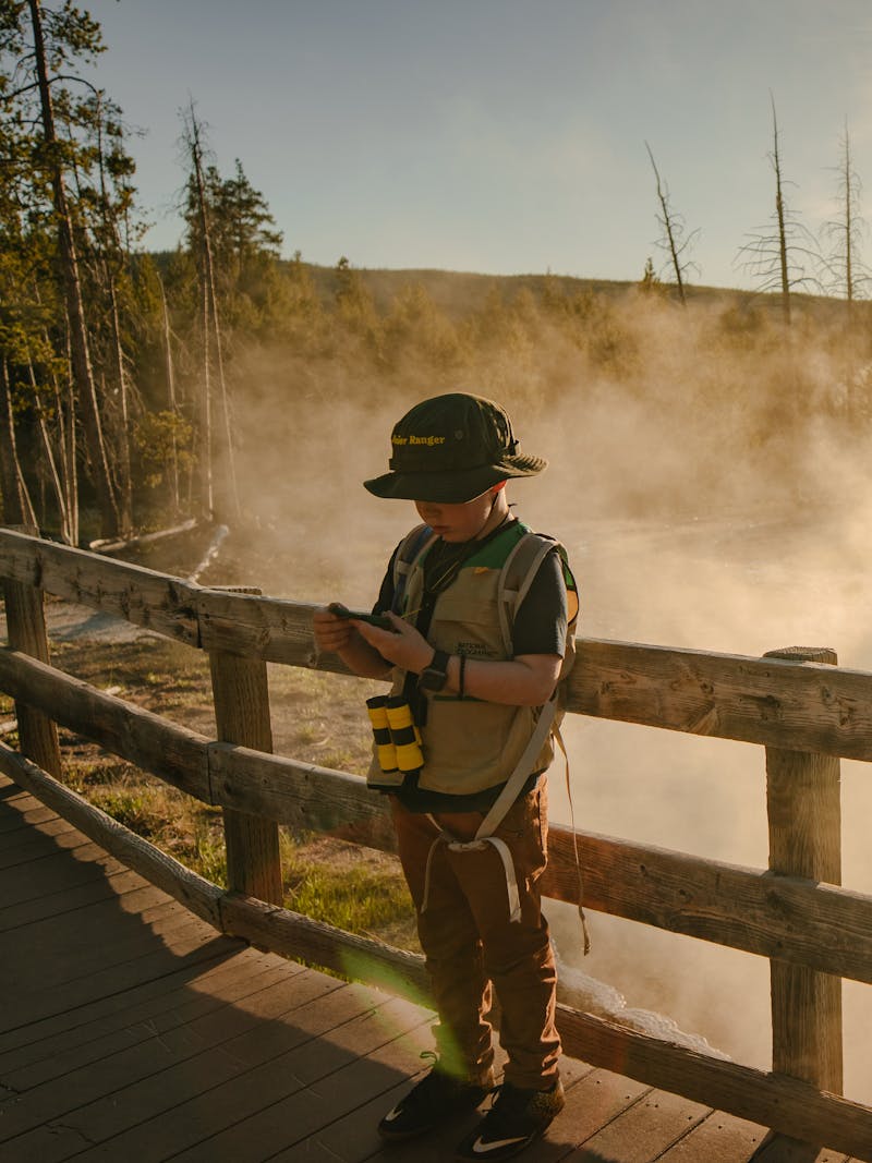 Andy and Kristen Murphey's child at the Yellowstone Basin