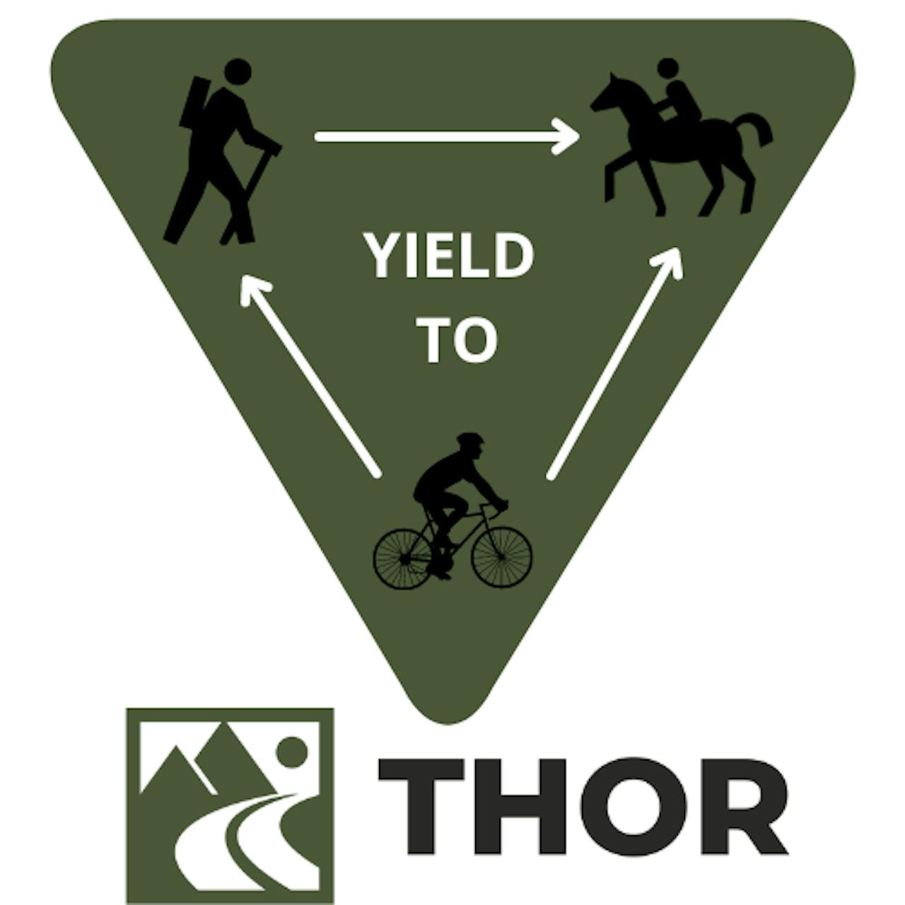 DUSTIN & SARAH BAUER's graphic to show who to yield to when on a trail