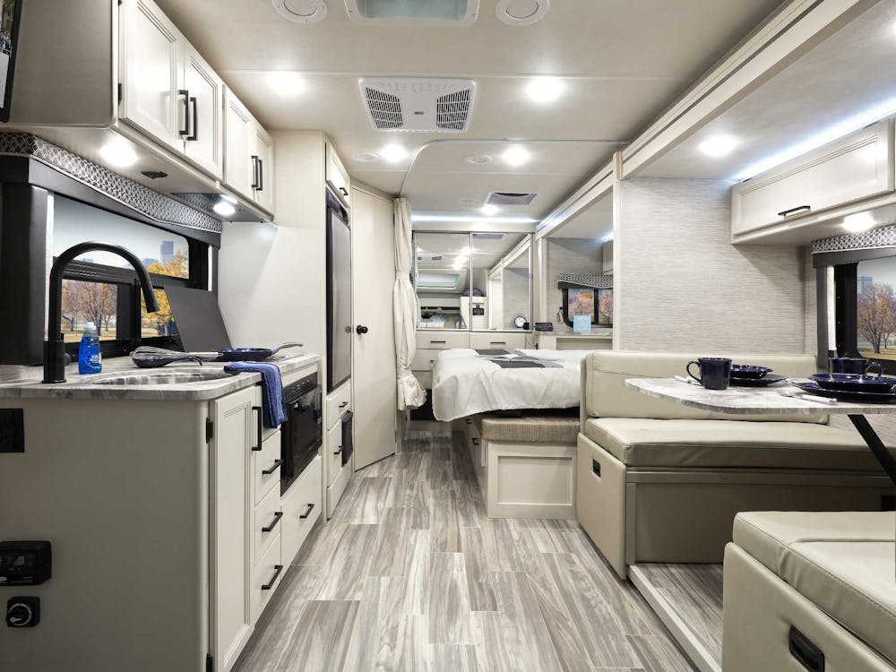 2022 Thor Compass AWD Class B+ RV 23TW Front to Back - Home Collection™ Estate Grey Ivory Coast Cabinetry