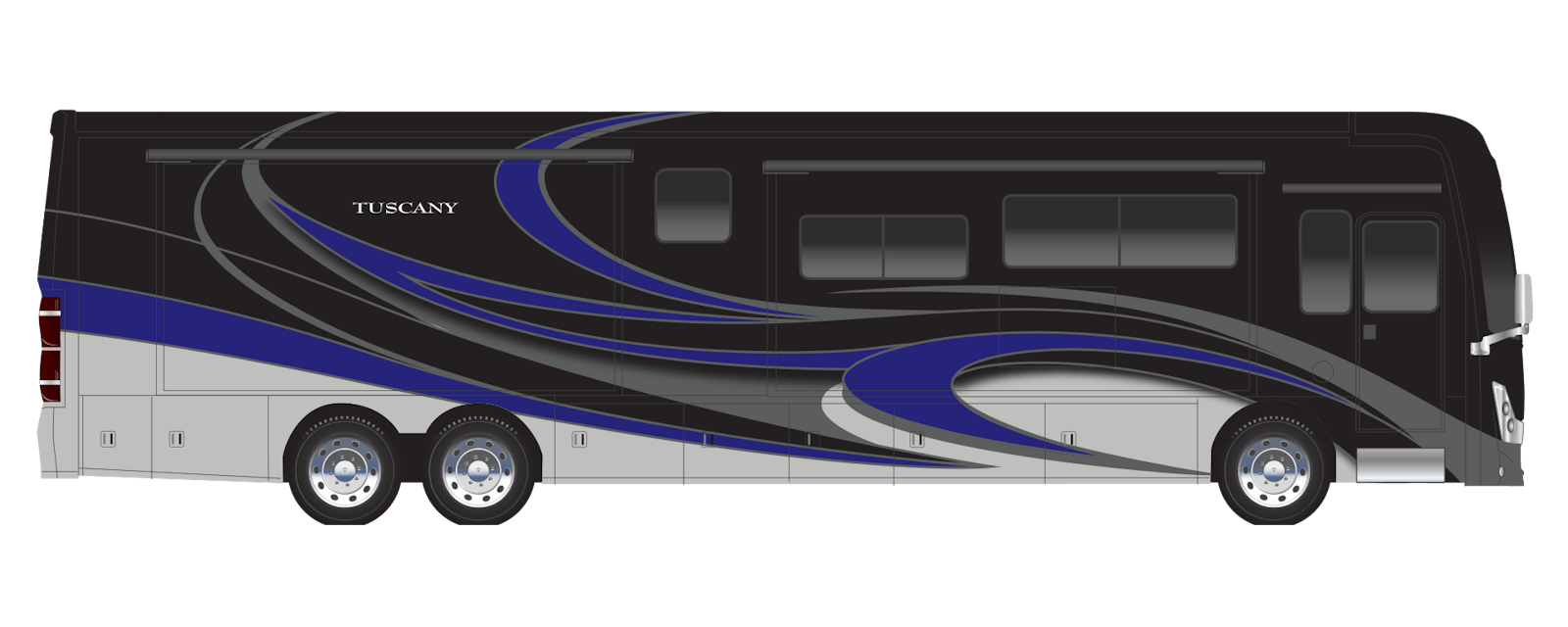 2022 Thor Tuscany Class A Diesel Pusher RV Triton Full Body Paint Exterior Artwork