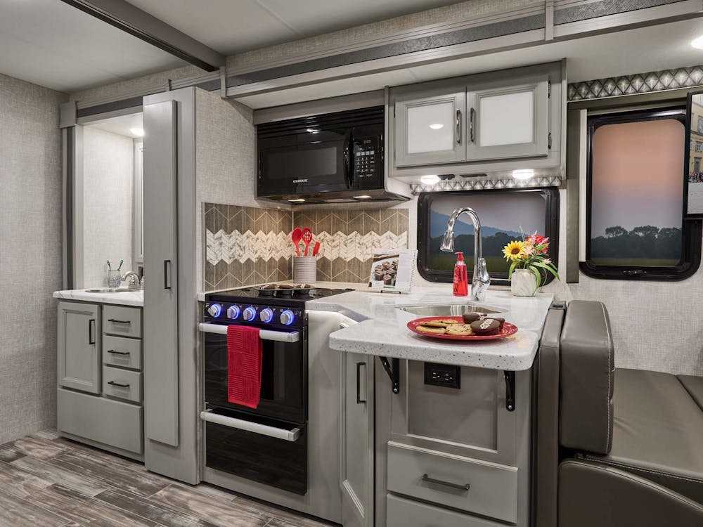 2022 Thor Hurricane Class A RV 31C Kitchen - Luxury Collection™ Charcoal Diamond