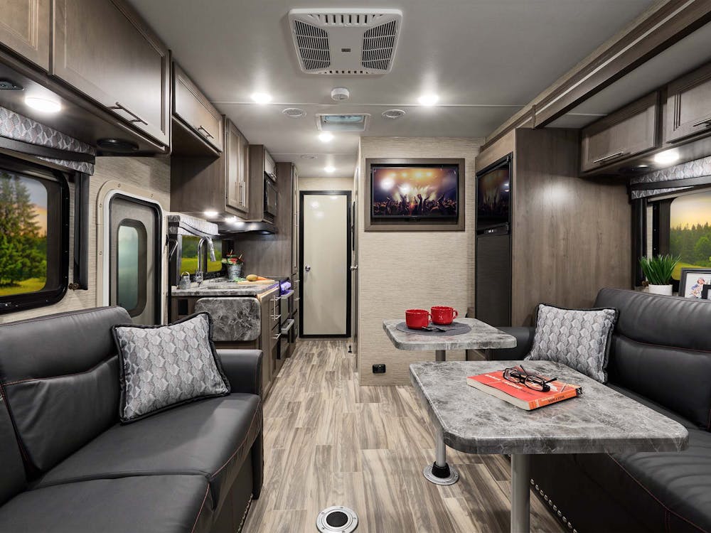 Outlaw Class C Black Talon with weathered cherry cabinetry