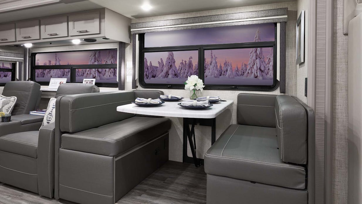 2022 Thor Inception Mega C Diesel RV 38MX Dream Dinette® - Melrose Stone Decor Shell Gray Cabinetry