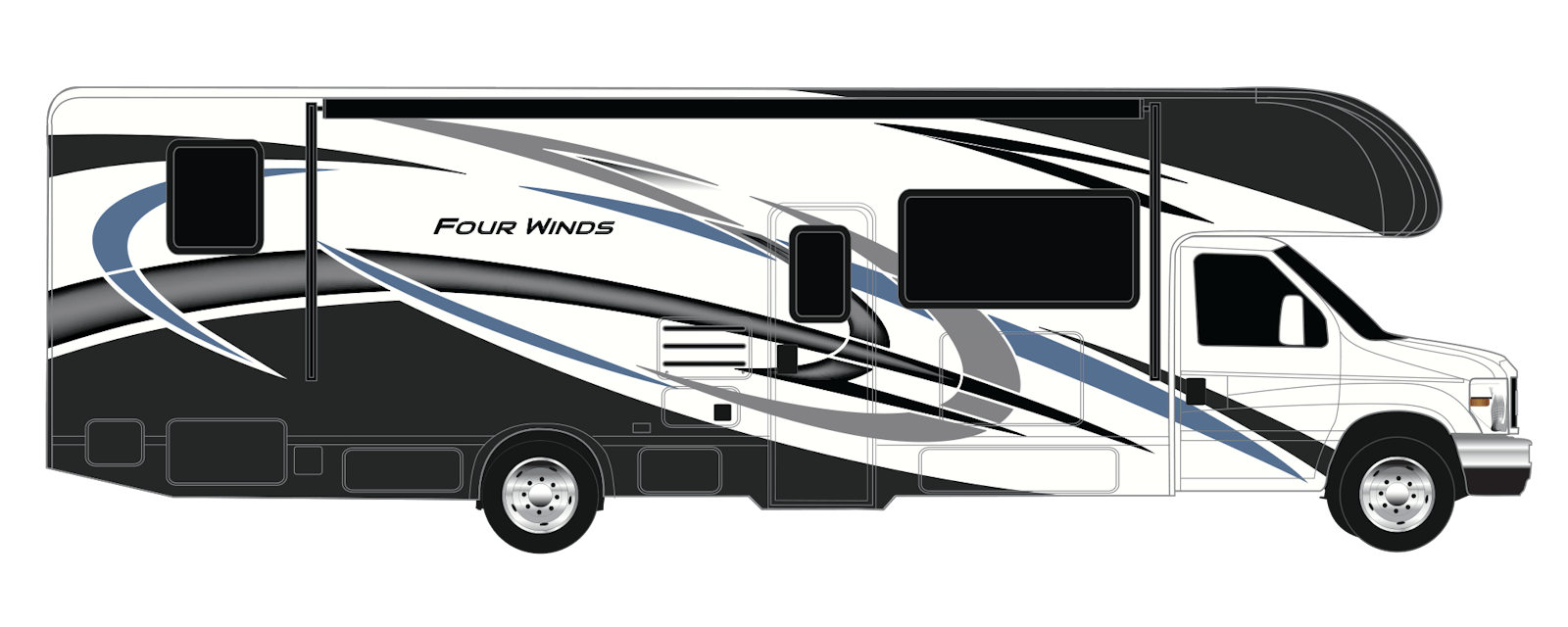 2022 Thor Four Winds Class C RV Night Sky Partial Paint (31E & 31W only) Exterior Artwork