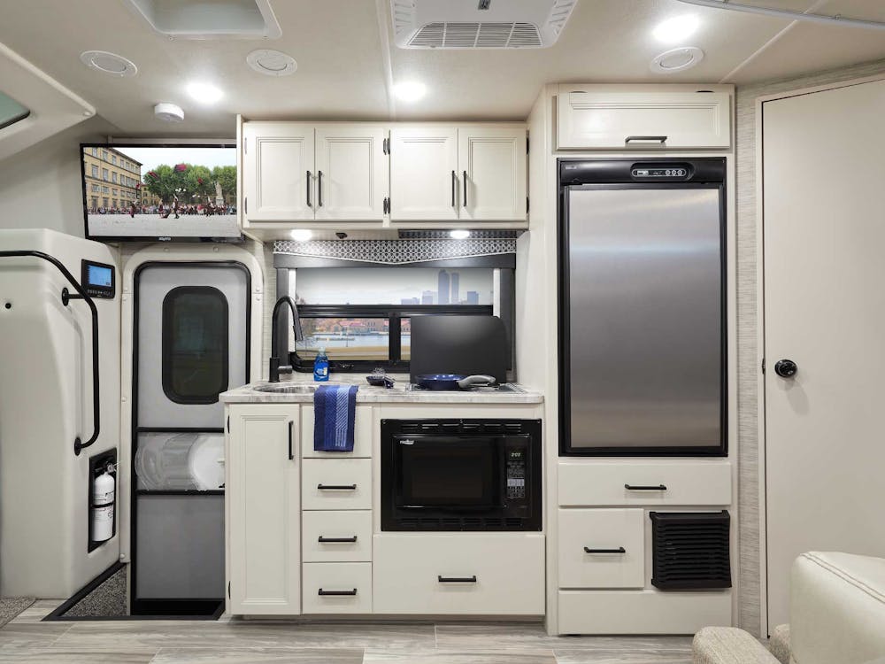 2022 Thor Gemini AWD Class B+ RV 23TW Kitchen - Home Collection™ Estate Grey Ivory Coast Cabinetry