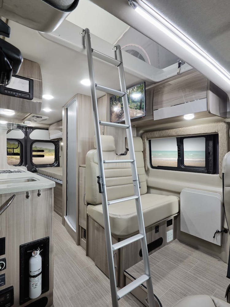 2021 Thor Sequence Class B RV 20A Camper Top Ladder SkyBunk® Sky Bunk - Miami Miami Modern Cabinetry