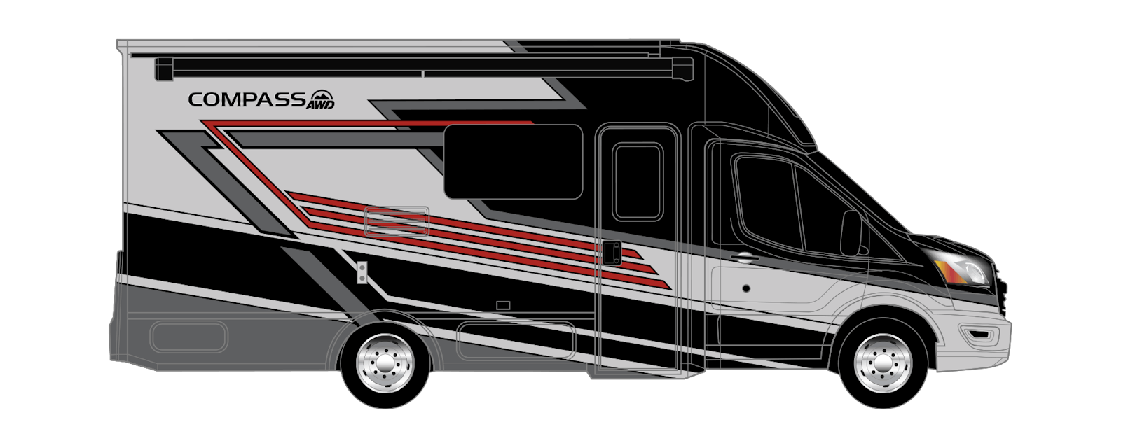 2022 Thor Compass AWD Class B+ RV - Fibre Optic Full Body Paint Exterior Artwork