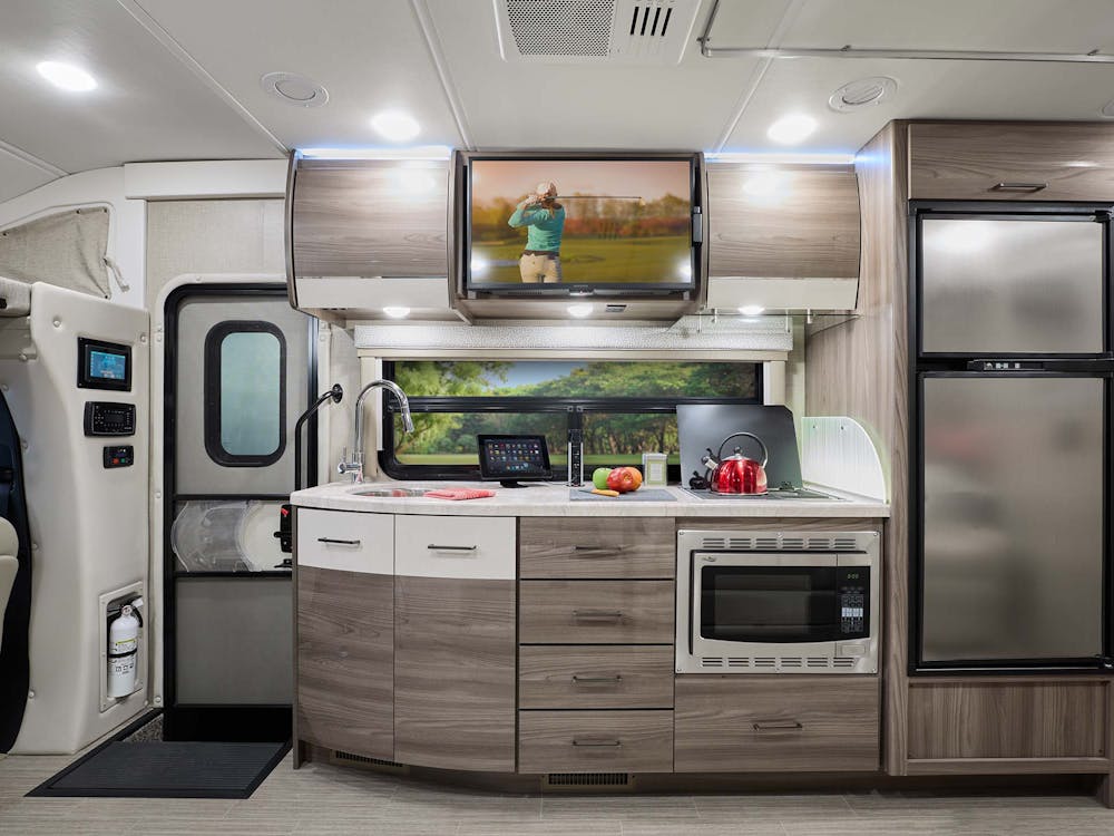 Delano Snow Leopard Luxury Grey cabinetry kitchen