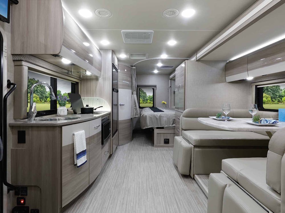 2022 Thor Delano Mercedes Sprinter RV 24TT Front to Back - Black Sable Luxury Grey Cabinetry