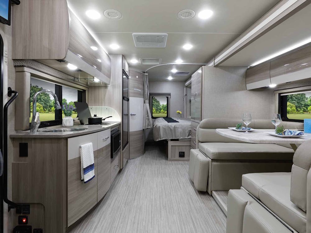 2022 Thor Delano Mercedes Sprinter RV 24TT Front to Back - Black Sable Luxury Grey Cabinetry