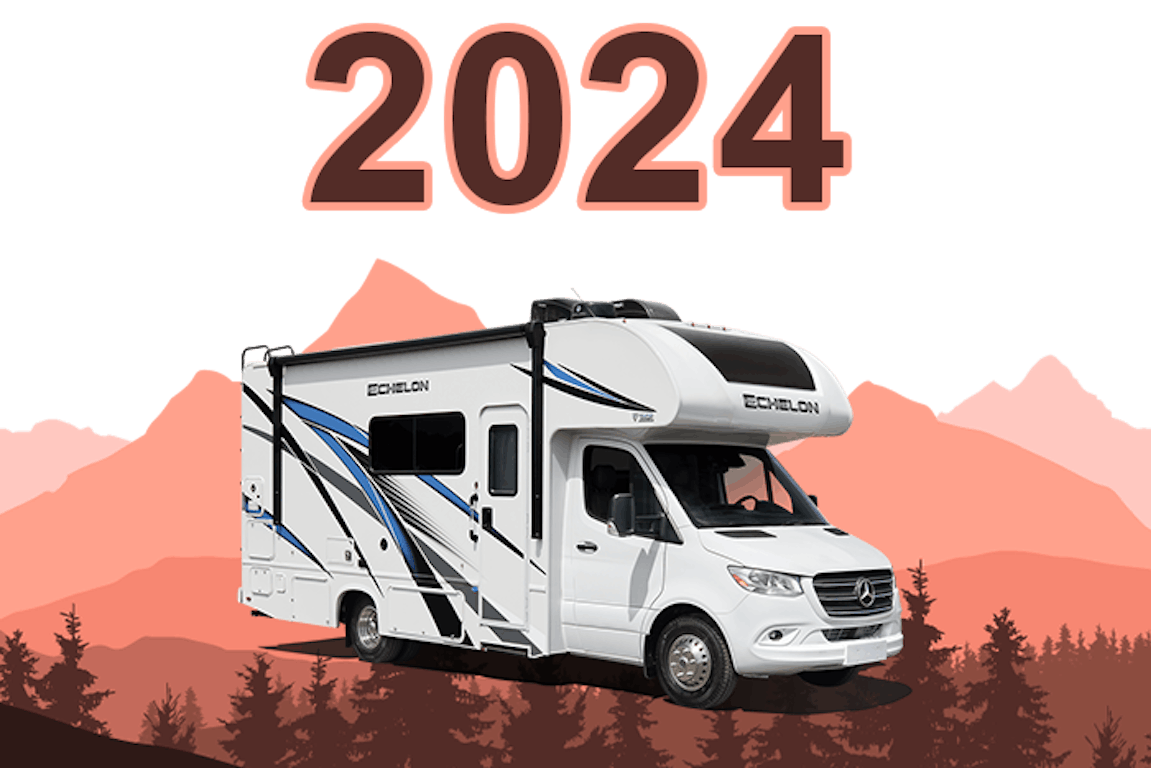 echelon sprinter 2024 exterior with trees and mountains in background