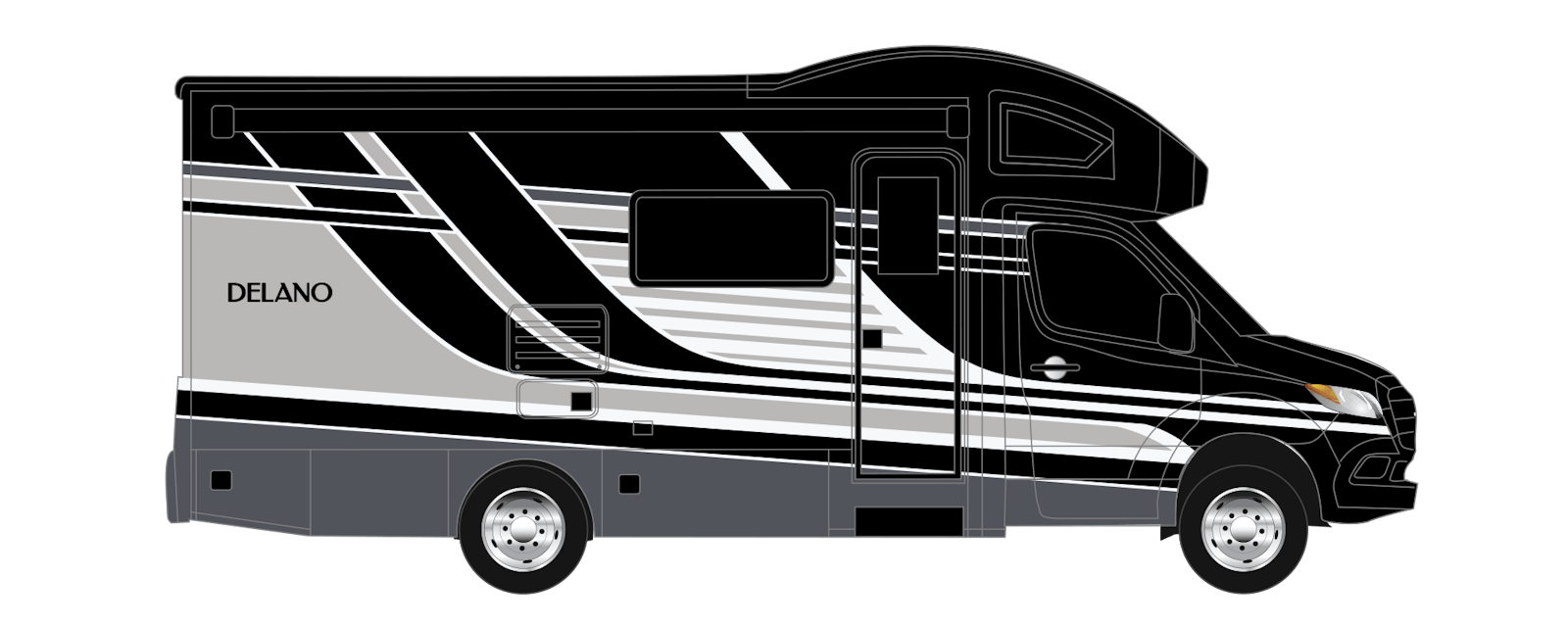 2023 Thor Delano Mercedes Sprinter Smoky Mountain Full Body Paint Exterior Artwork