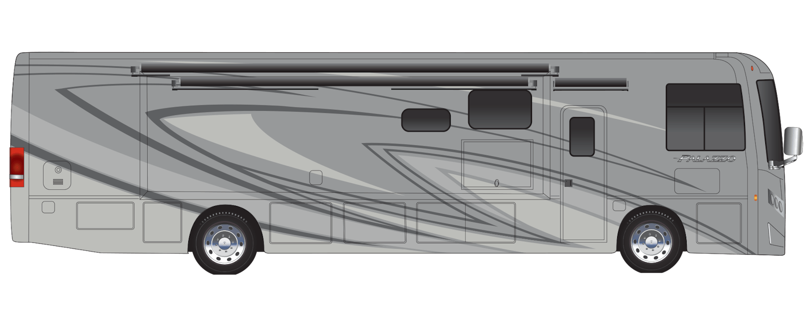2023 Thor Palazzo Class A Diesel Pusher RV Crystal Downs Full Body Paint Exterior Artwork