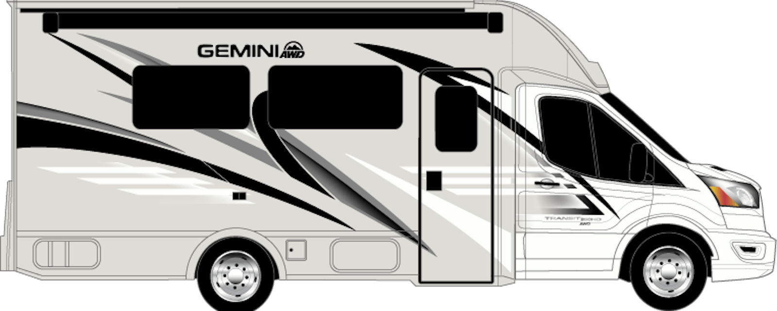 2023 Thor Gemini AWD Class B+ RV Sterling / Mercury on HD-Max® Exterior Artwork