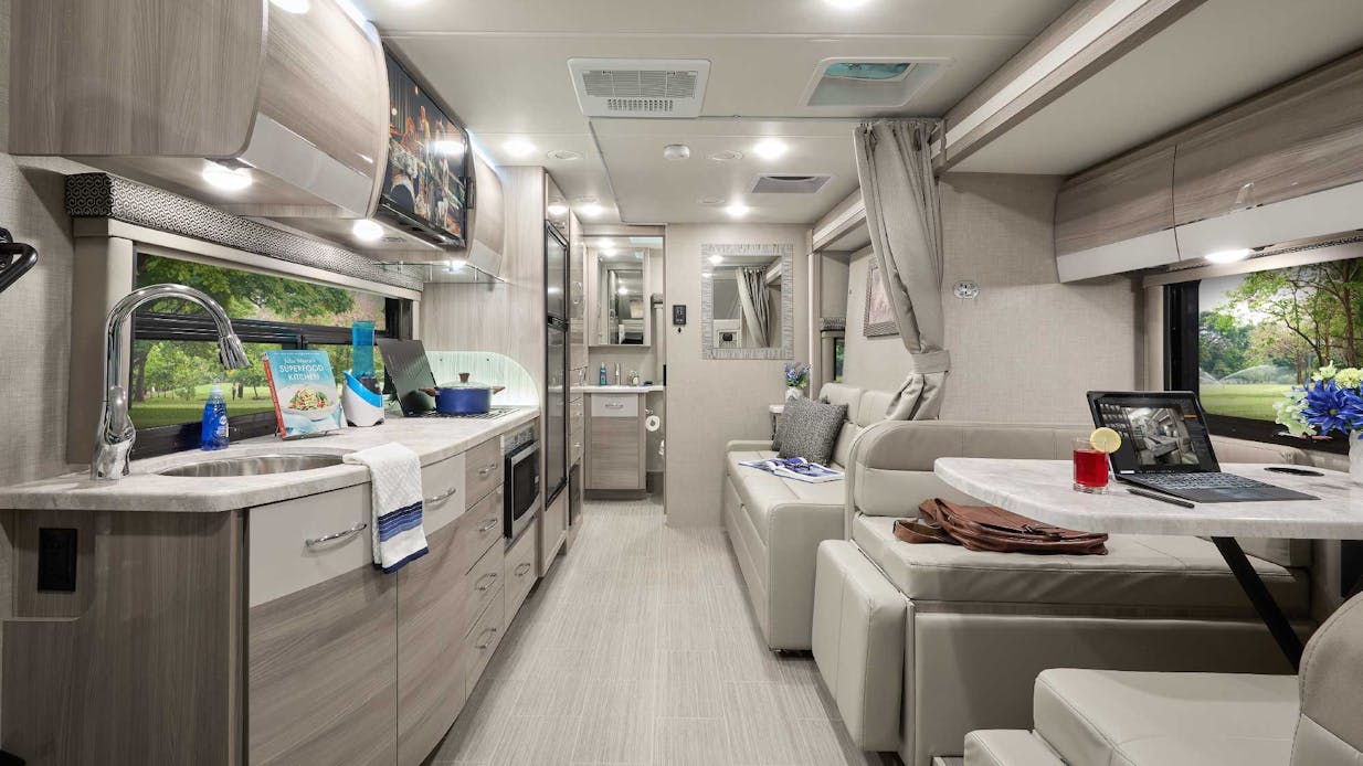 2022 Thor Delano Mercedes Sprinter RV 24FB Front to Back - Black Sable Luxury Grey Cabinetry