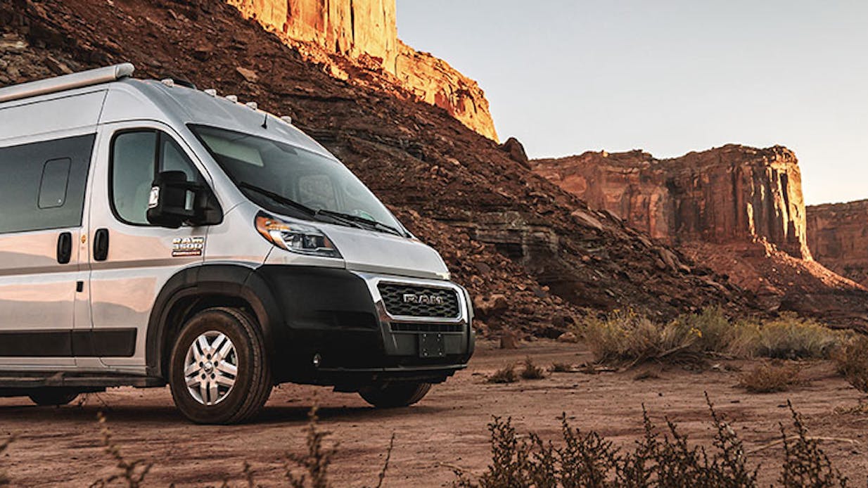 2021 Thor Tellaro Camper Van Lifestyle corporate fall photo shoot in Utah