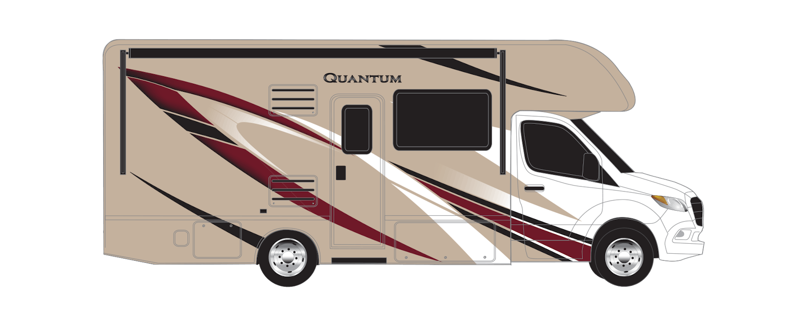 2022 Thor Quantum Mercedes Sprinter RV Reno Red HD-Max® Exterior Artwork