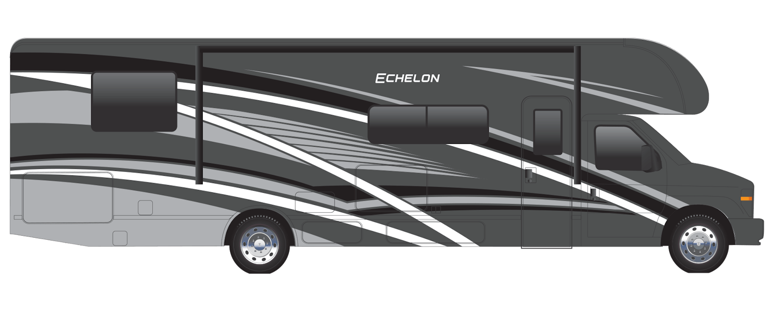 2023 Thor Echelon Class C RV Silver Creek Full Body Paint Exterior Artwork