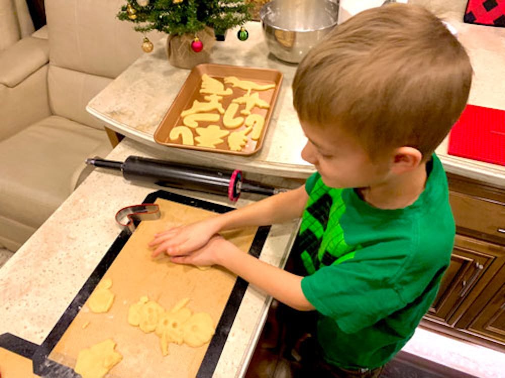Blog photo Hangin' with the Hagens for the Holidays - Lou baking Christmas Cookies
